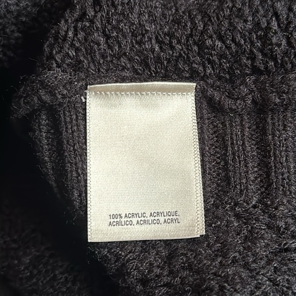 Anthropologie Moth Black Batwing Dolman Sleeve Turtleneck Sweater Small - Picture 9 of 13